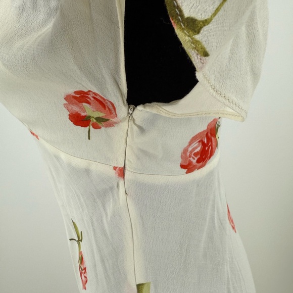 Zara Cream Floral Maxi Dress - Picture 7 of 9